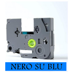 9mmX8m Nastro laminato compatibile per Brother TZe-521 nero su blu