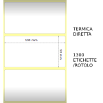 Termica diretta Etichette permanente per ZEBRA 100mm*50mm 1300pz 